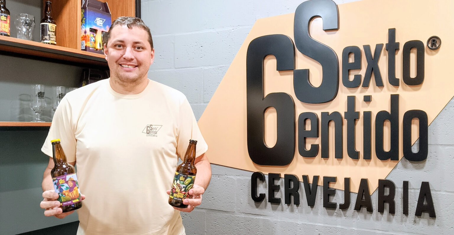 Cervejaria 6º Sentido mistura café e cerveja em rótulos artesanais