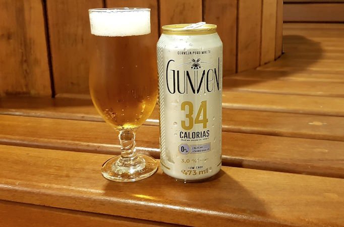 Gunnen low carb chega com lata que avisa quando está gelada