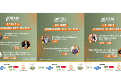 Abracerva promove cursos online gratuitos em setembro com especialistas do setor no projeto Conexão Cerveja Brasil. Confira a programação.