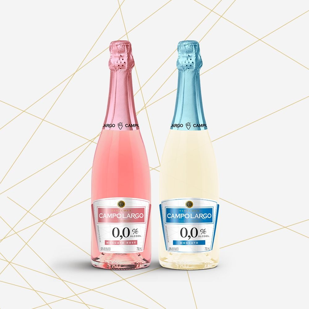 Zanlorenzi amplia a linha Campo Largo com os novos espumantes Zero Álcool Moscato e Moscato Rosé, unindo tradição e tendências do consumo consciente.