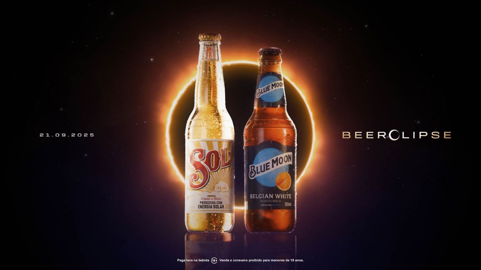 Grupo HEINEKEN lança a BEERclipse, campanha inédita que une Blue Moon e Sol no Brasil com ativações em bares, lojas e promoções exclusivas.