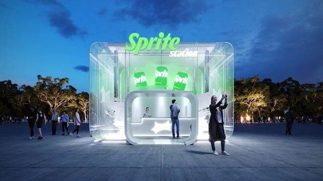 Sprite terá estandes exclusivos, como o Bar Sprite no The Town, em formato de uma gigantesca pedra de gelo