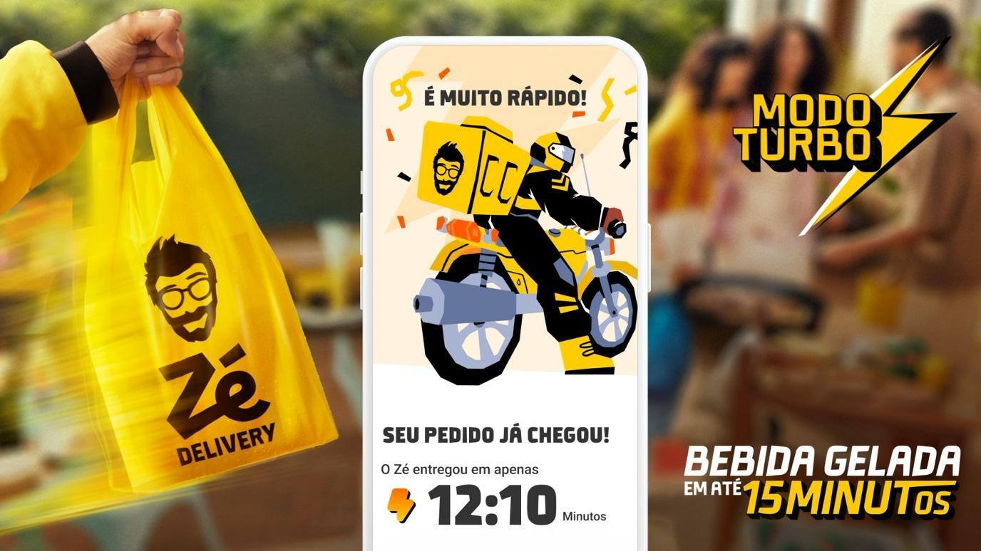 Zé Delivery apresenta o Modo Turbo, nova modalidade que entrega bebidas em até 15 minutos. Disponível em todos os estados do Brasil.