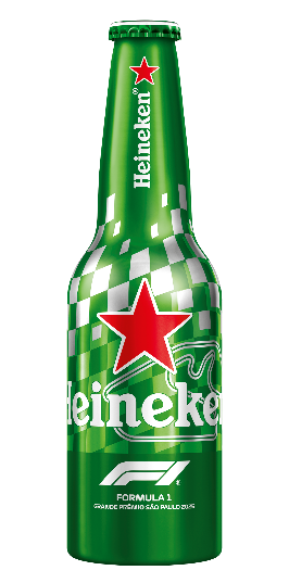 Heineken apresenta garrafa de alumínio limitada importada da Holanda em homenagem ao GP de São Paulo de F1 2025, reforçando inovação e sustentabilidade.