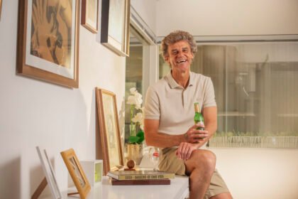 Stella Artois homenageia Guga Kuerten com cálice feito de areia da Costa do Sauípe e celebra patrocínio ao torneio ATP Challenger 125.