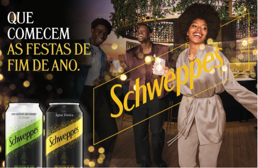 Schweppes apresenta embalagens limitadas de Ano Novo das versões Tônica e Citrus, reforçando sofisticação e espírito de celebração.