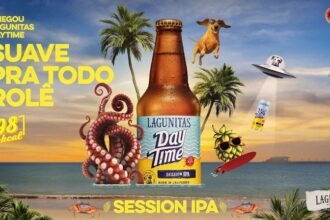 Lagunitas apresenta a Session IPA DayTime com 98 kcal em campanha que leva experiências, brindes e ações solidárias a bares do Sul e Sudeste.