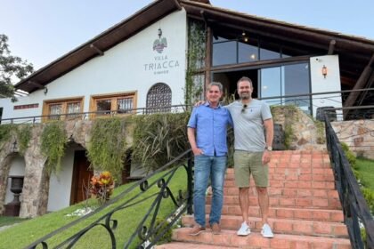 Executivo da vinícola italiana Castellani visita a Villa Triacca, em Brasília, e reforça o intercâmbio técnico entre Brasil e Itália.